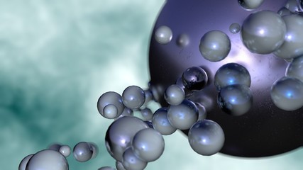 The image of metal spheres