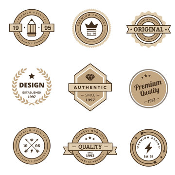 Set of modern logos