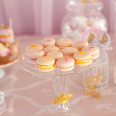 Macaroons on plate