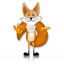 Freddy Fox Illustration Cartoon Character 3D