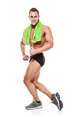 Strong Athletic Man Fitness Model Torso showing six pack abs.