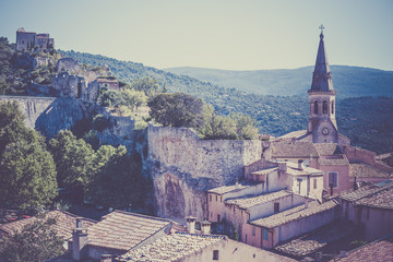 Fototapeta na wymiar View of Saint Saturnin les Apt, Provence, France