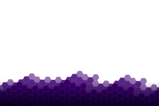 Hexagon Design f&uuml;r Flyer, Karten etc. Lila