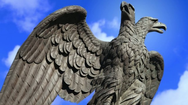 double eagle guard against in blue sky time lapse