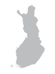 grey map of Finland