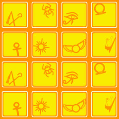 Seamless background with Egyptian symbols for your design