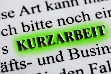 Obraz premium Kurzarbeit