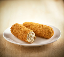 kroket cut in half