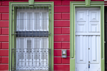 Vintage windows in Montevideo
