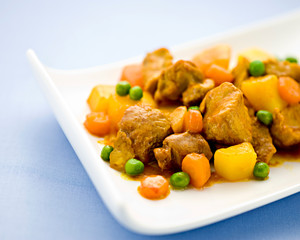Wholesome beef stew with vegetables