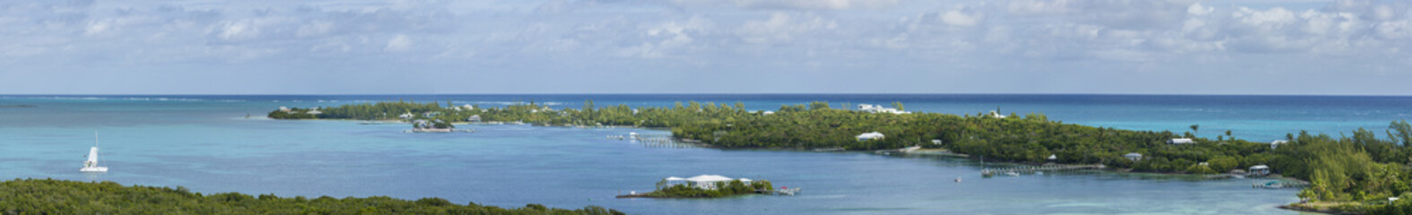 180 degree panorama of bahamas