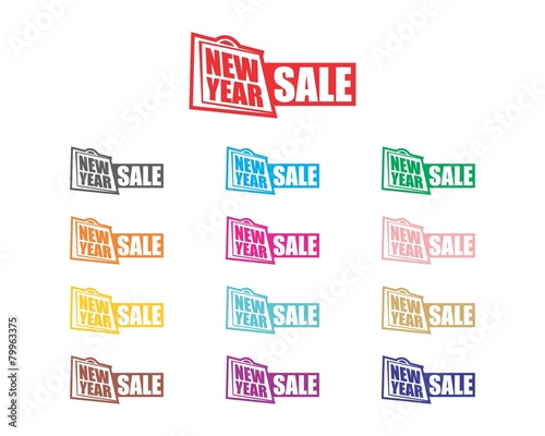 Year happy template 1080px square "New Year Sale" Stock image and royalty-free vector files on Fotolia.com - Pic 79963375