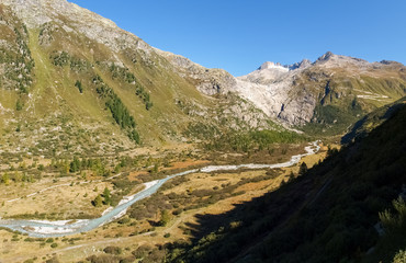 Fototapeta na wymiar Swiss Alps, Furka glacier