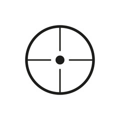 The crosshair icon. Search symbol. Flat