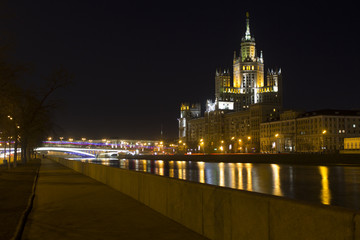 Obraz premium Skyscraper on Kotelnicheskaya embankment. Moscow. Russia