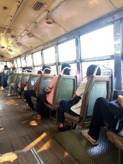 people in bus