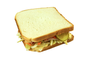 sandwich jambon et crudités