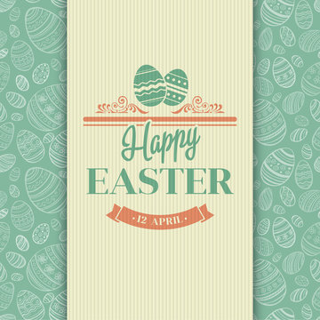 Easter greeting card. Holiday typography