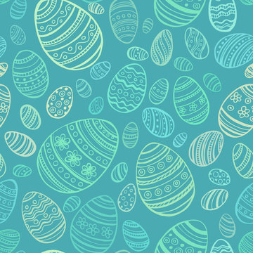 Easter Egg. Vector seamless pattern