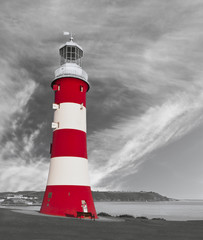 De vuurtoren op de schoffel - Plymouth, VK.