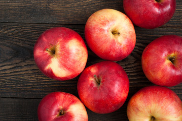 Some red apples on the table