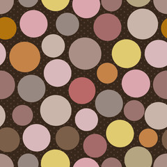 Abstract seamless pattern with colored dots