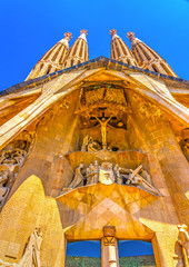 Details from the Sagrada Familia church in Barcelona, Spain