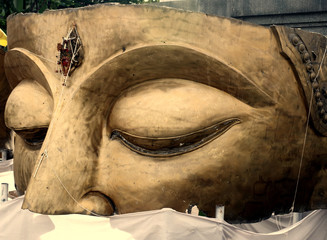 Part of Buddha idol for renovate