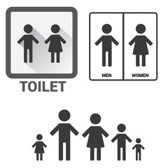 Vector Man and Woman restroom sign