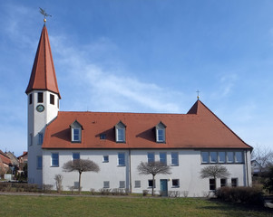 Fototapeta premium Evangelische Kirche in Abenberg