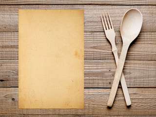 Old paper for menu or recipe background
