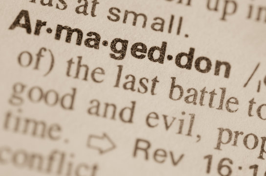 Dictionary definition of word Armagedon