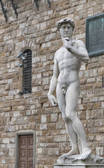 Naklejka premium Statue of David by Michelangelo in Florence, Italy