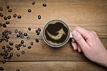 Pfeil im Kaffee