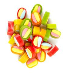 jelly candies isolated on white