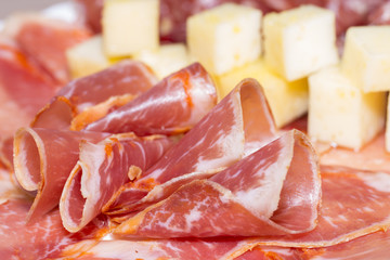 Textura de jamón de lata negra.