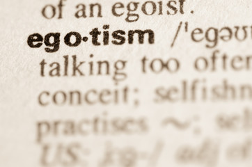 Dictionary definition of word  egotism
