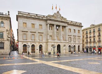 Fototapeta na wymiar Town council of Barcelona in Barcelona. Spain