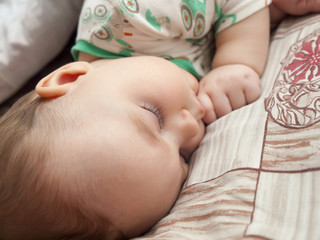 The baby is sleeping.