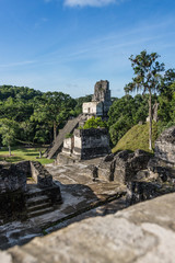 Fototapeta na wymiar Mayan ruins at Tikal, National Park. Traveling guatemala, centra