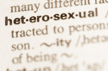 Dictionary definition of word heterosexual