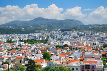 The city of Rethymno on the island of Crete, Greece