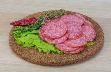 Sliced salami