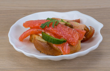 Tapas with salmon