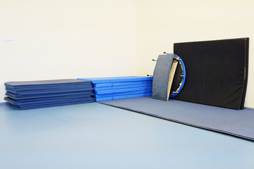 Gymnastics mat in a sports hall