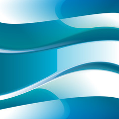 Abstract blue wave. Vector. 10