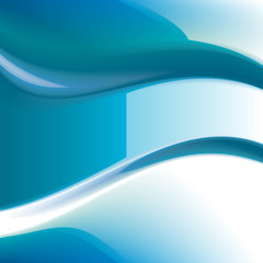 Abstract blue wave. Vector. 1