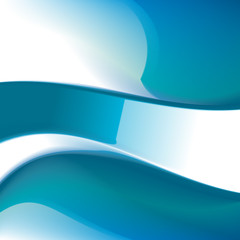 Abstract blue wave. Vector. 4
