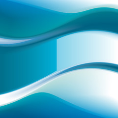 Abstract blue wave. Vector. 7