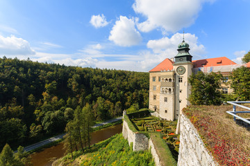 Beautiful Pieskowa Skala castle in Ojcow National Park, Poland